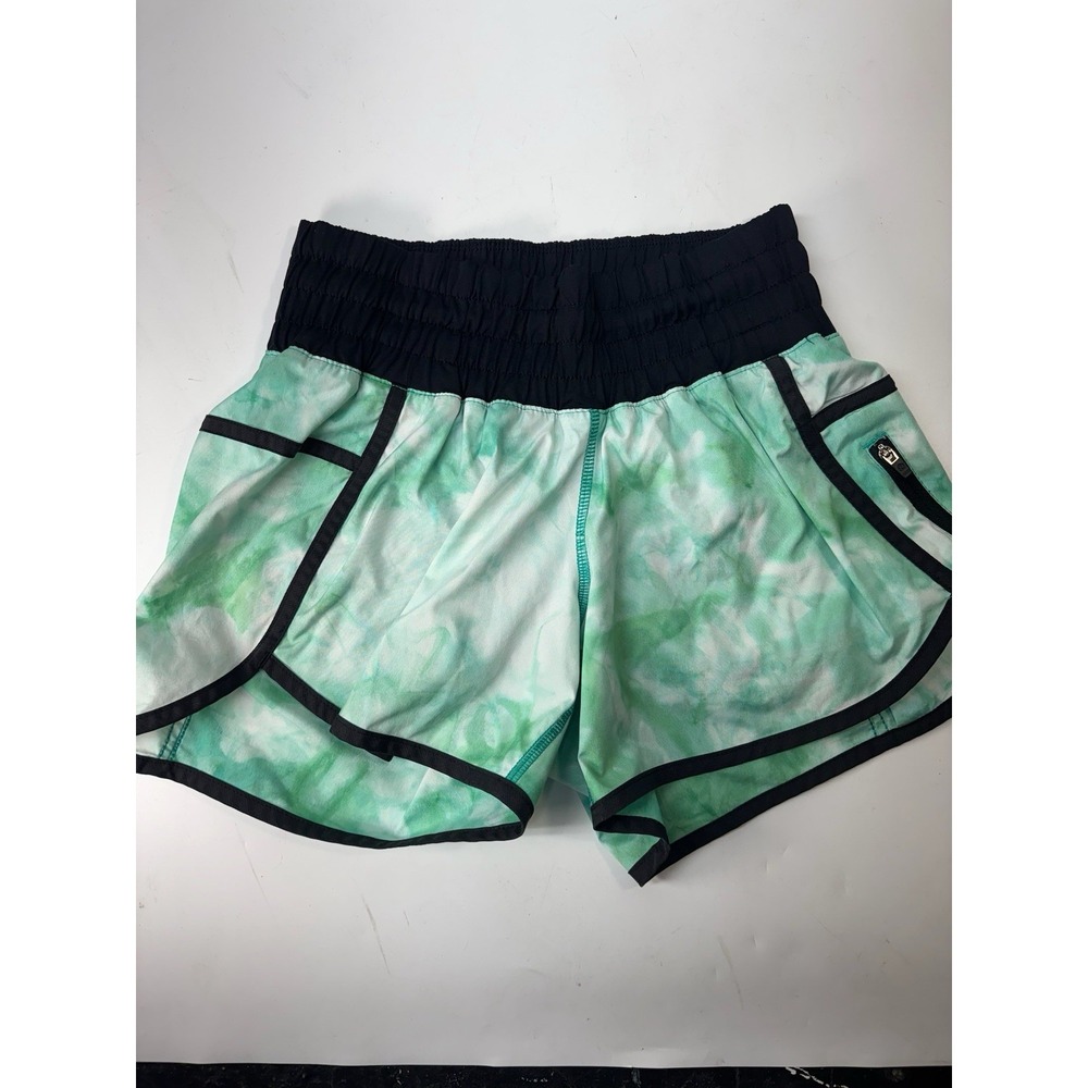 Lululemon Speed Up Shorts Women's Size 4 Tie Dye Built In Liner Teal Workout